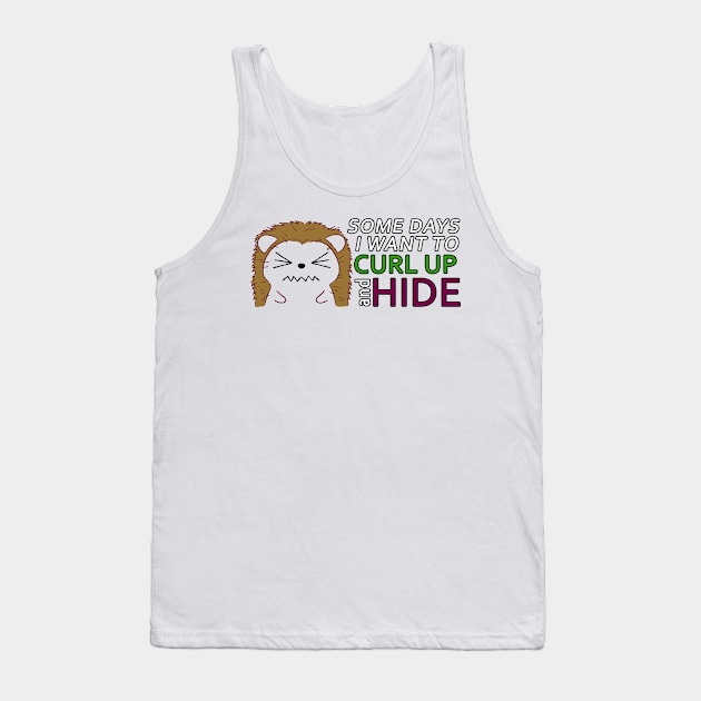 Curl up and hide - Hedgehog Tank Top by barn-of-nature